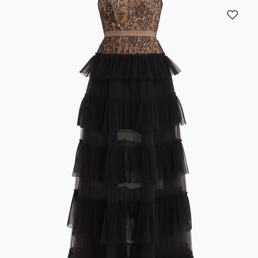 BCBG lace and layered tulle  dress